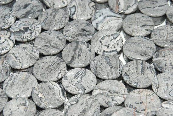 Gray Wave Jasper Plugs – Double Flared Stone Gauges