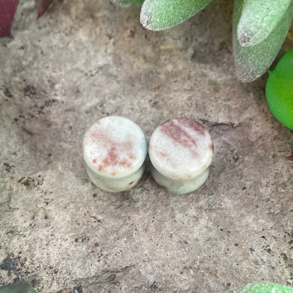 OOAK Reversible Amazonite Plugs – 7/16" (11mm)