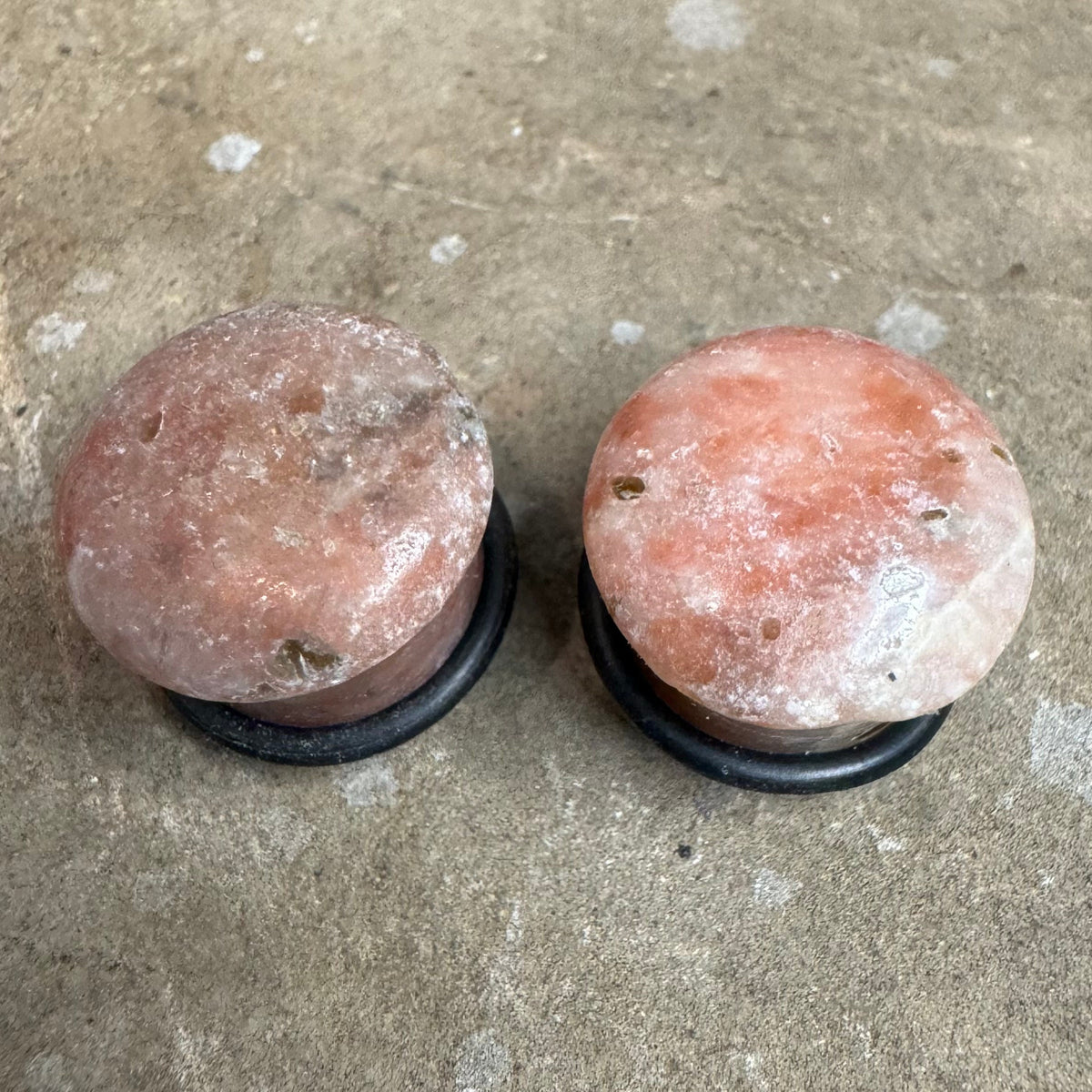 OOAK Pink Chinese Jasper Plugs – 9/16" (14mm) Single Flared