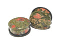 Unakite Stone Plugs – Single Flared Ear Gauges