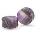 Amethyst Stone Plugs – Double Flared Purple Gauges