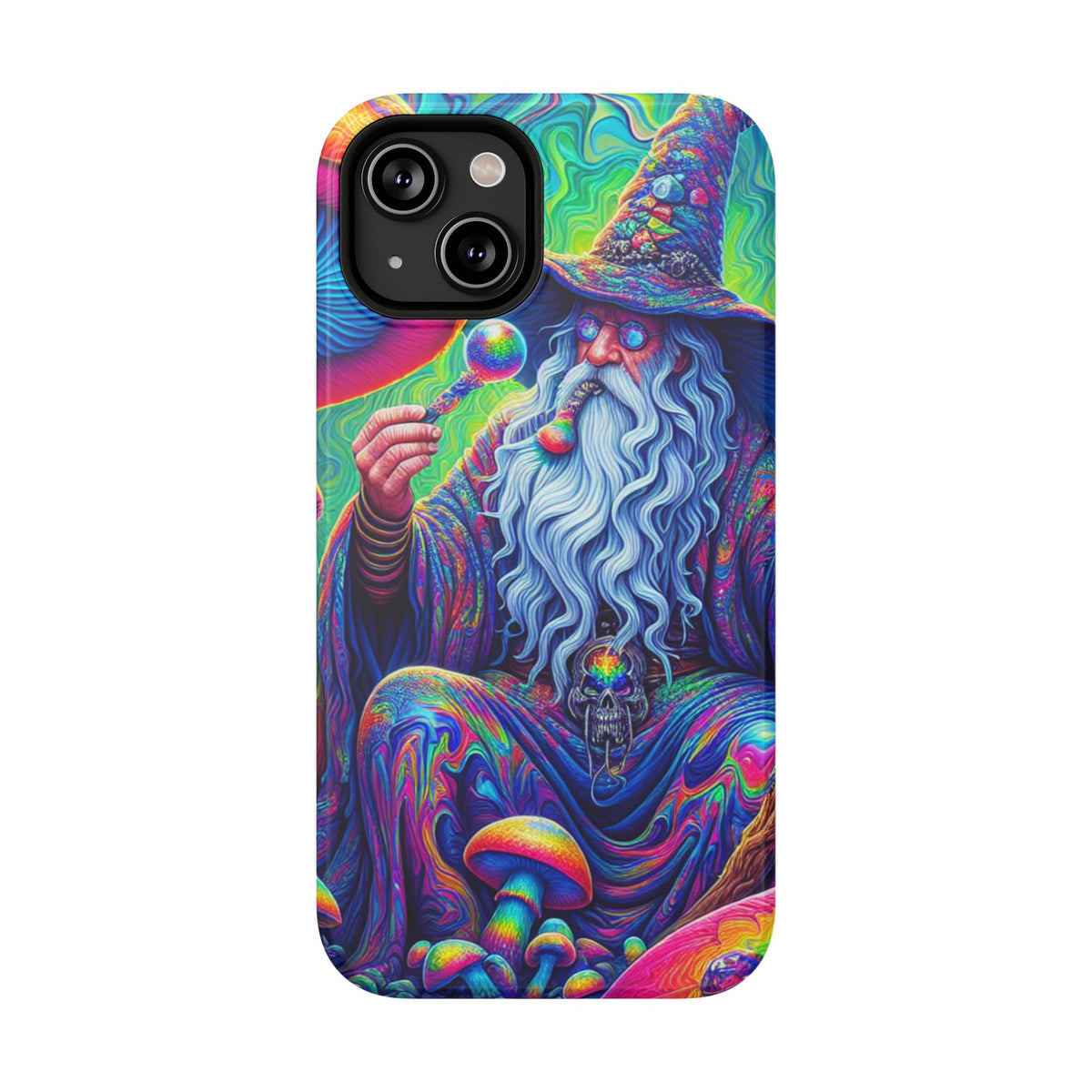 Psychedelic Wizard Phone Case — Impact‑Resistant Protective Cover