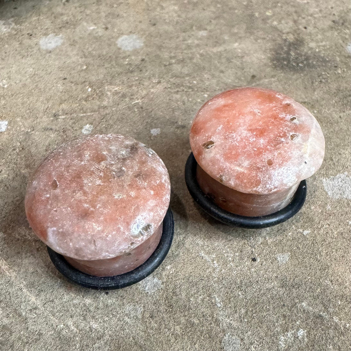 OOAK Pink Chinese Jasper Plugs – 9/16" (14mm) Single Flared