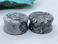 OOAK Grey Wave Jasper Plugs – 7/8" (22mm)