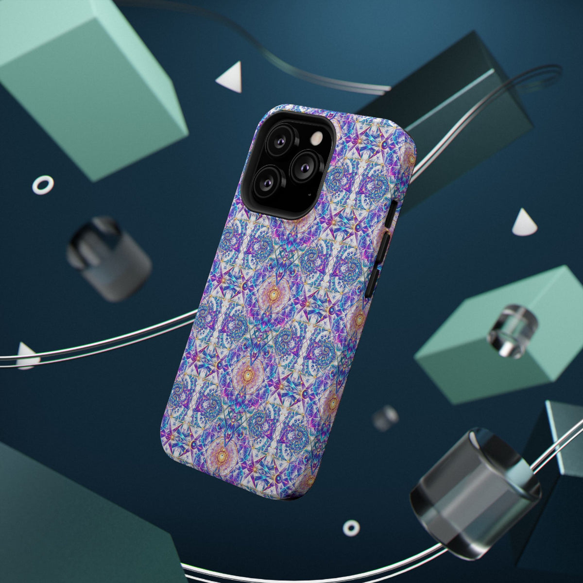Geometric Pattern Phone Case — Protective Cosmic Art iPhone Cover