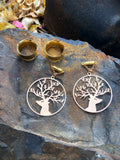 Brass Elk Magnetic Clasp Gauged Earrings