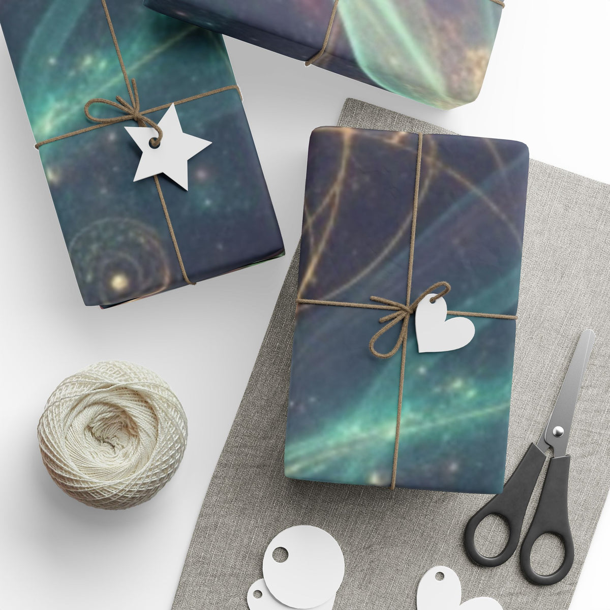 Mystic Galaxy Wrapping Paper – Cosmic Gold Mandala Gift Wrap
