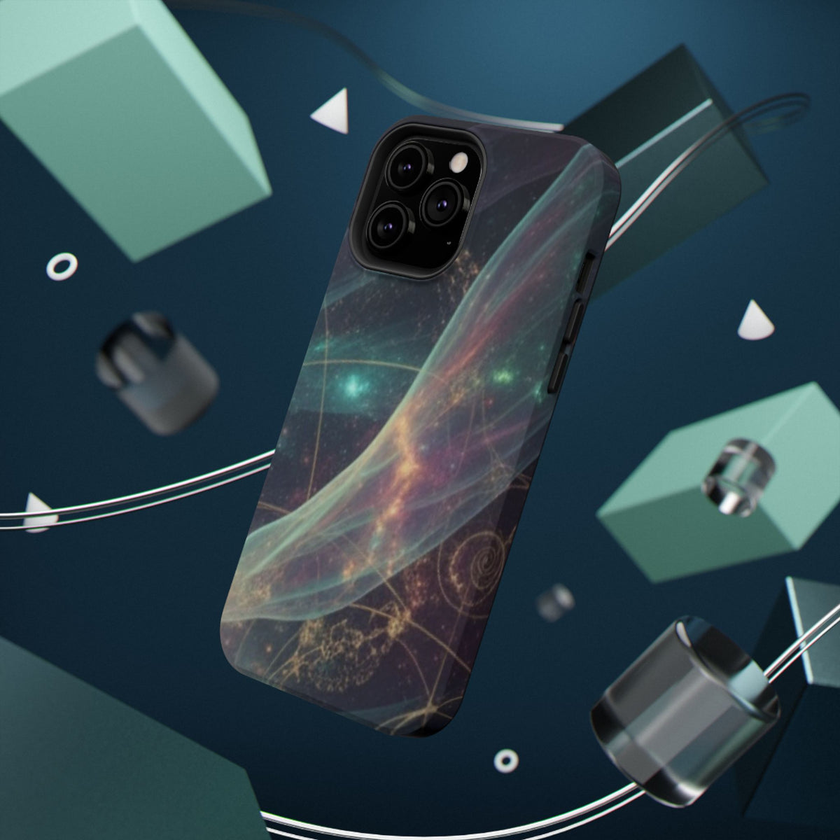 Galaxy Nebula Impact Phone Case — Protective Cosmic Art iPhone Cover