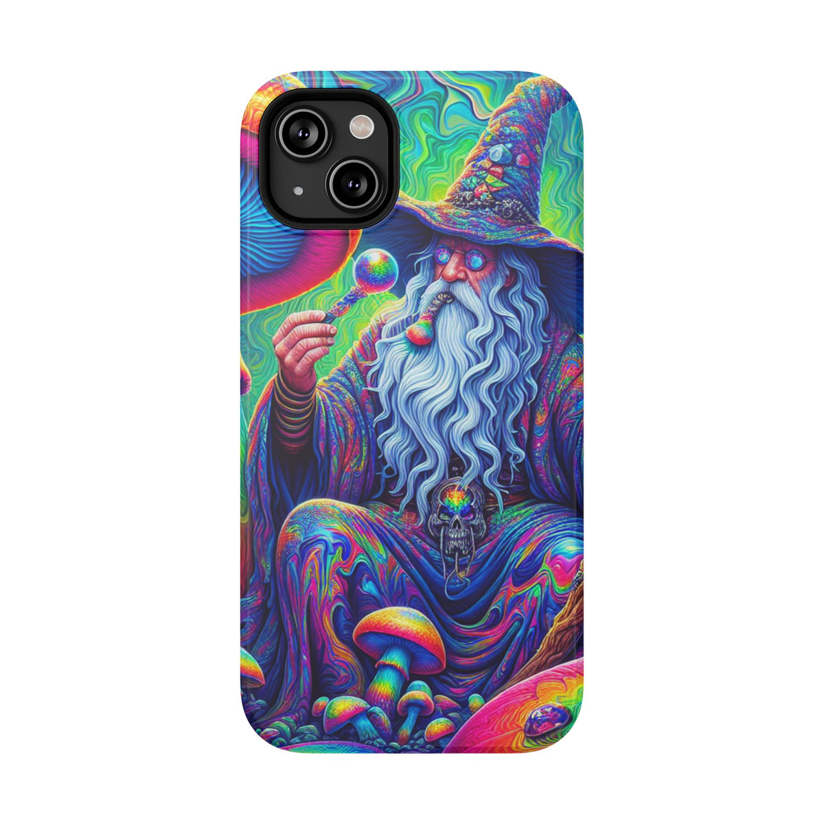Psychedelic Wizard Phone Case — Impact‑Resistant Protective Cover