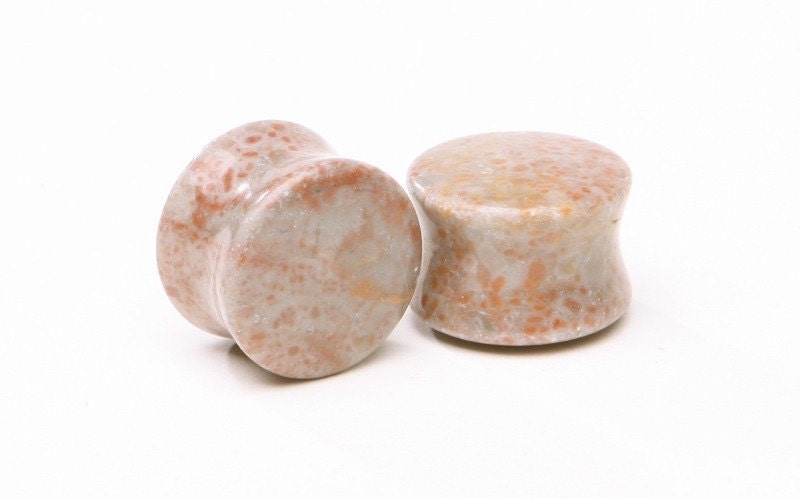 Spot Agate Stone Plugs – Double Flared Gauges