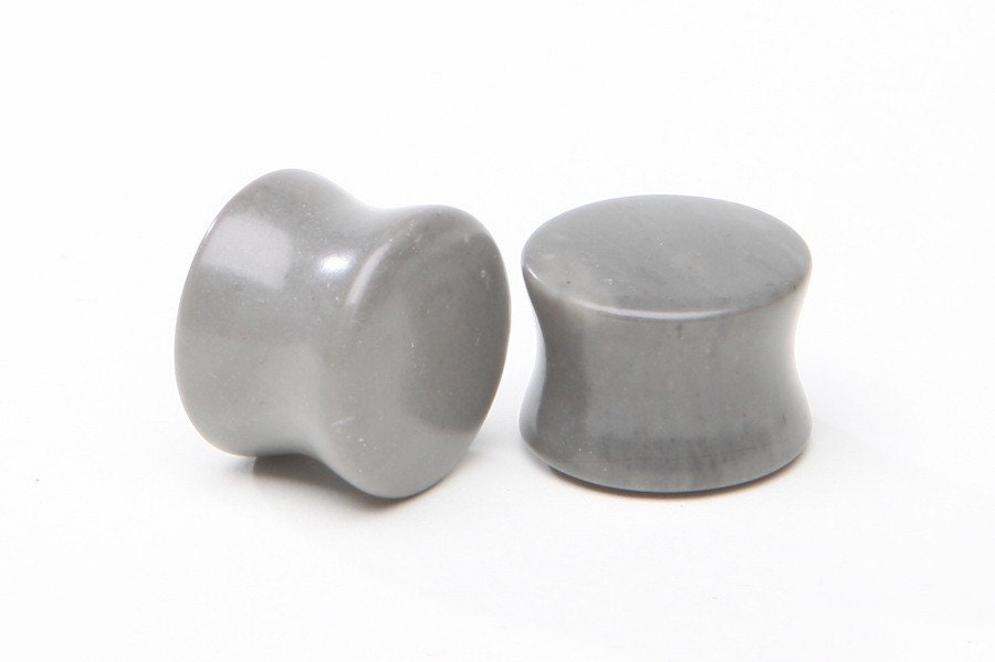 Creamy Gray Bakerite Plugs – Double Flared Gauges