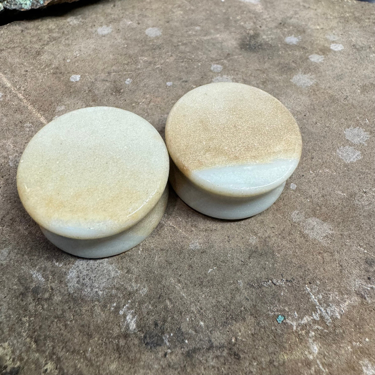 OOAK Ammonite Stone Plugs – Gemstone Verification Needed
