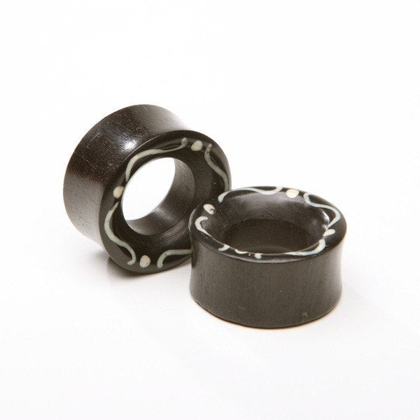 Ebony Wood Crocodile-Wood Inlay Eyelets