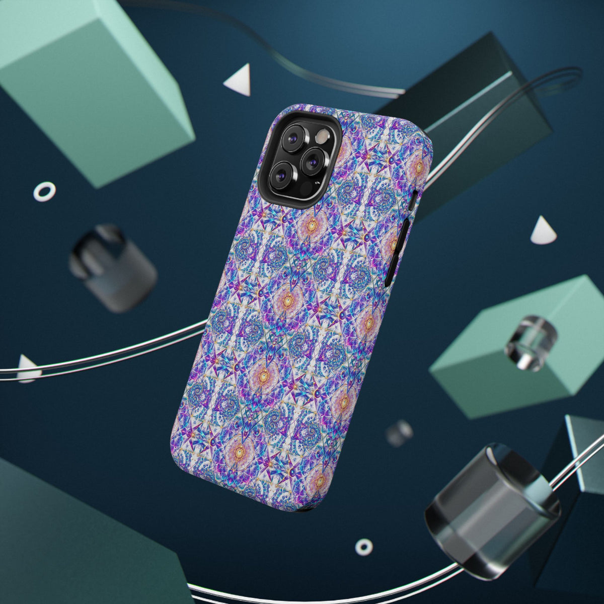 Geometric Pattern Phone Case — Protective Cosmic Art iPhone Cover