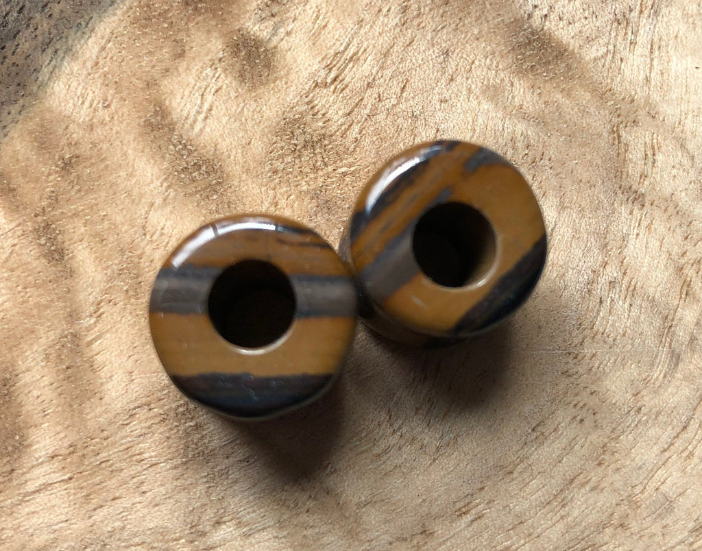 OOAK Tiger Iron Stone Tunnels – 7/16" (11mm)