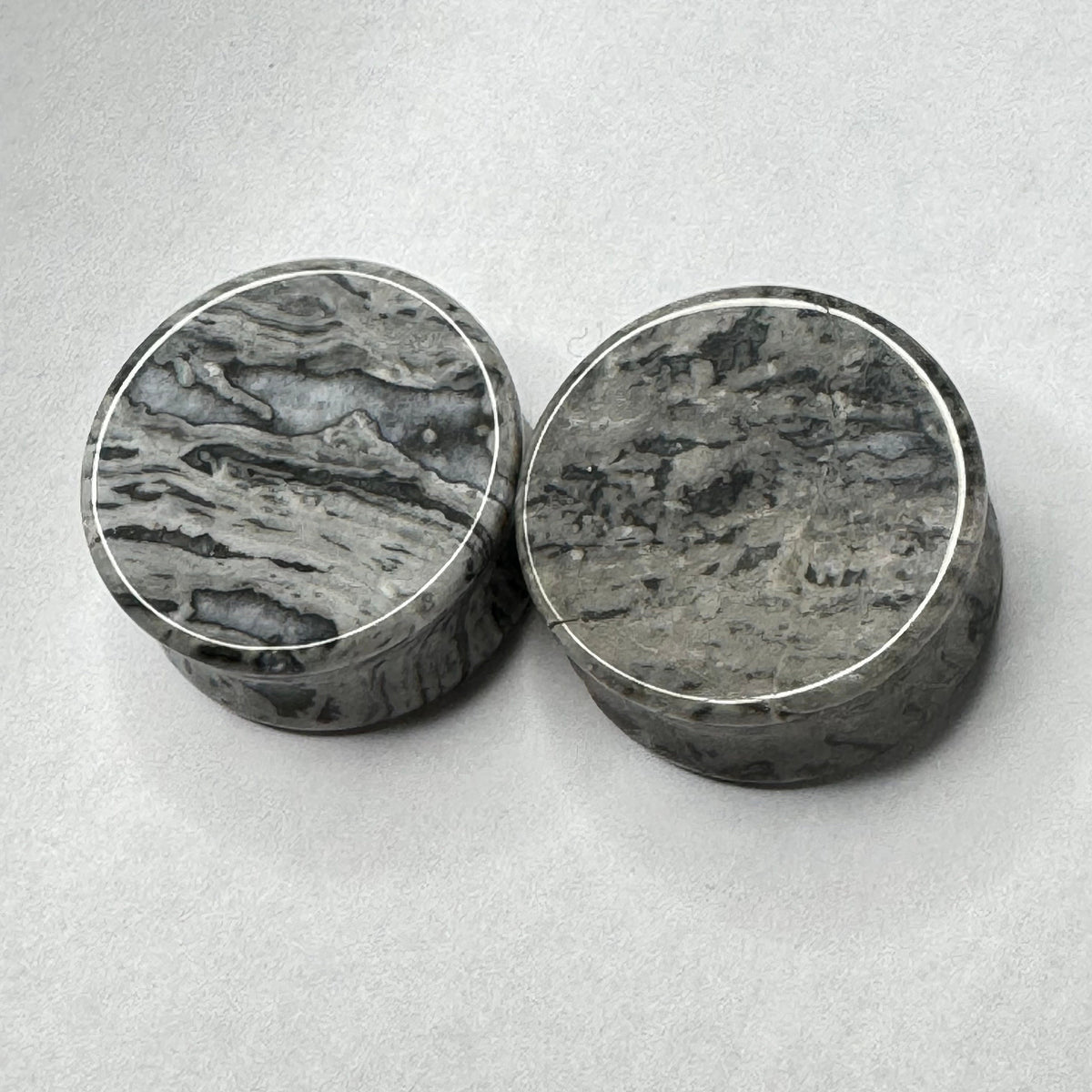 OOAK Wave Jasper Plugs – 1" (25mm) Double Flared