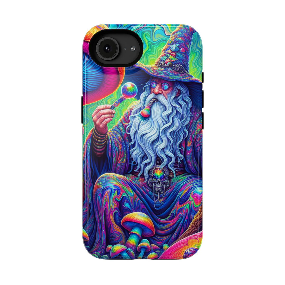 Psychedelic Wizard Phone Case — Impact‑Resistant Protective Cover