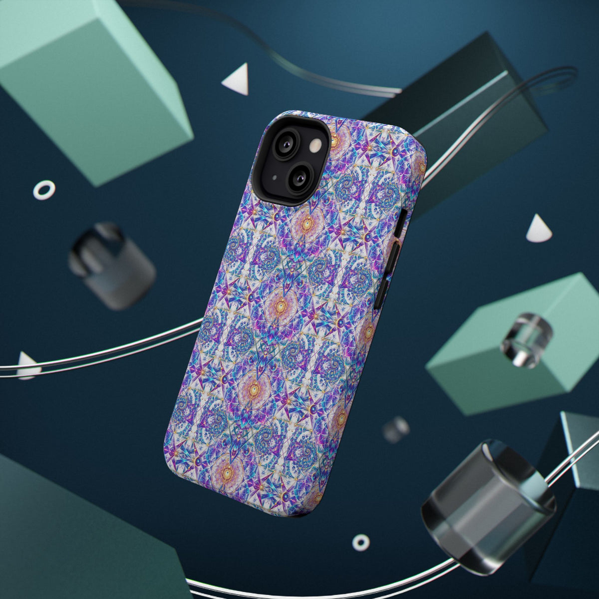 Geometric Pattern Phone Case — Protective Cosmic Art iPhone Cover