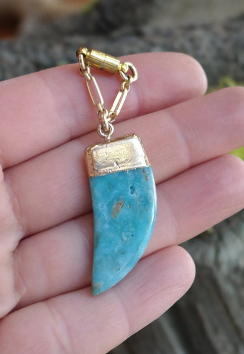 Turquoise Gold-Edged Magnetic Clasp Gauged Earrings