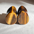 OOAK Tiger’s Eye Teardrop Plugs – 1/2" (13mm)