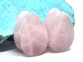 OOAK Rose Quartz Teardrop Plugs – 7/8" (22mm)