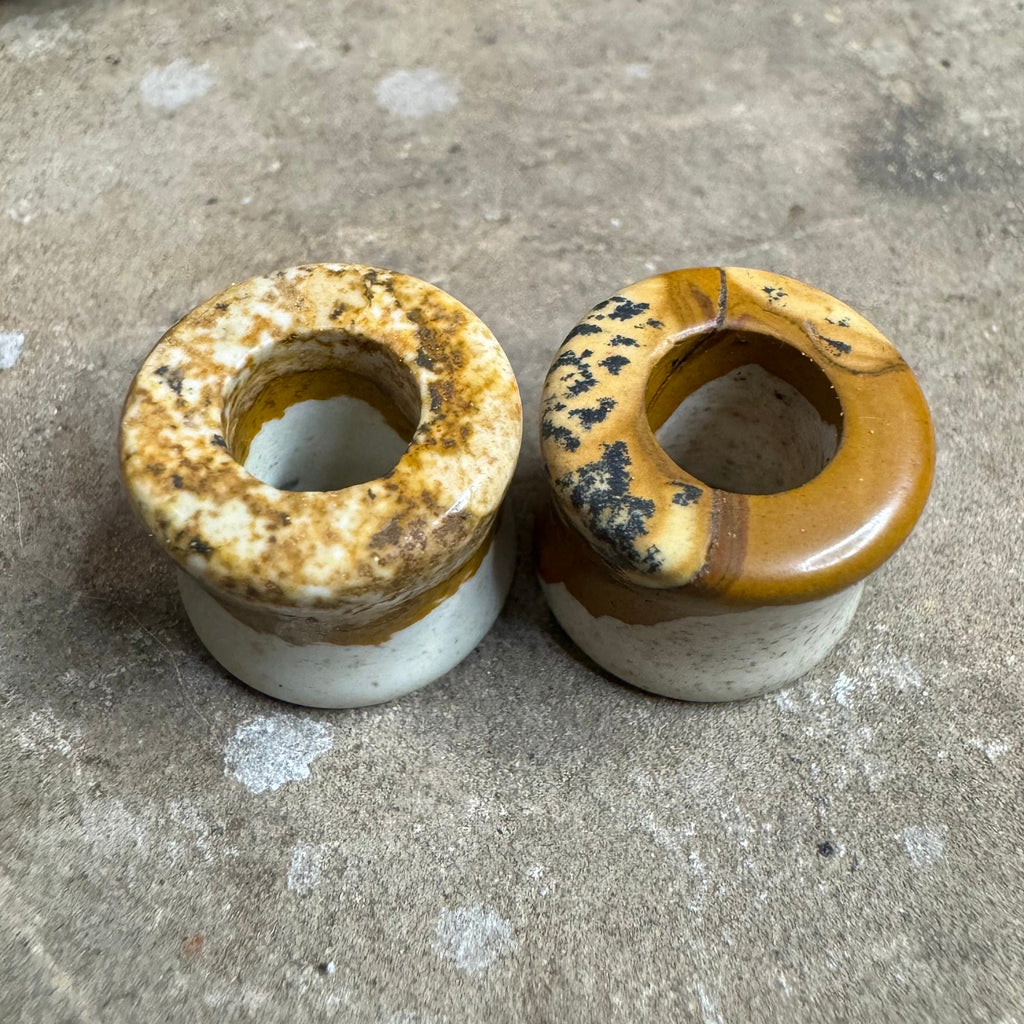 OOAK Reversible Picture Jasper Tunnels – 9/16" (14mm)