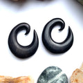 Classic Ebony Wood Thick Hoop Earrings – Limited Stock