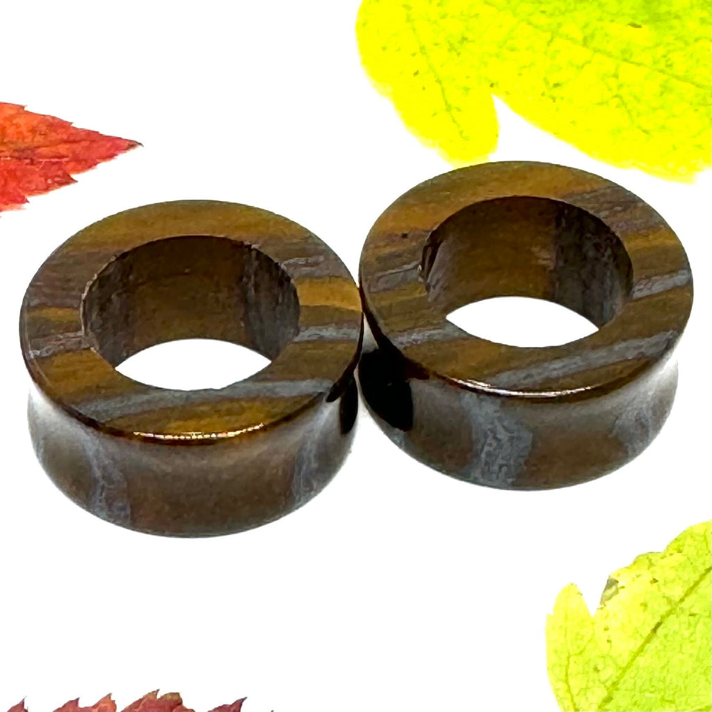 OOAK Tiger Iron Stone Tunnels – 1" (25mm)