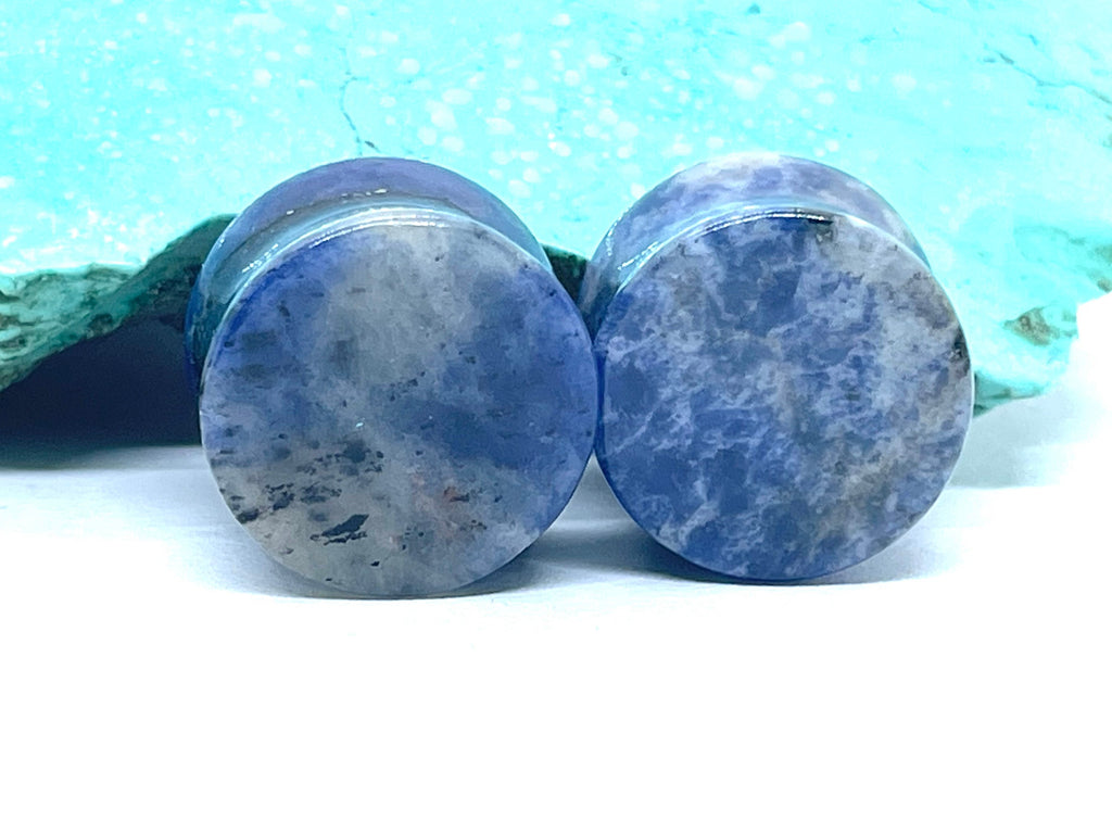 OOAK Sodalite Plugs – 5/8" (16mm)