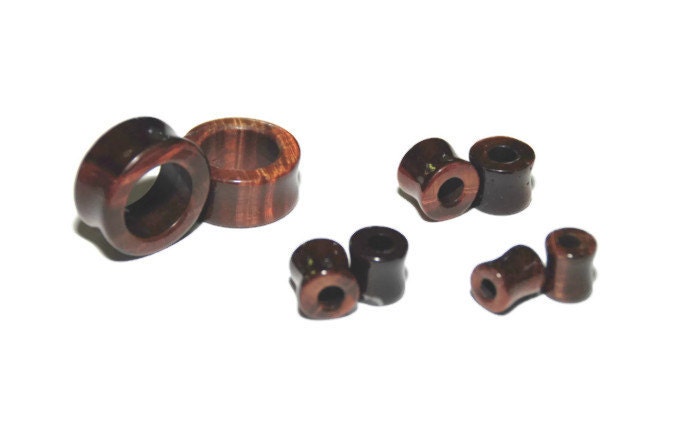 Red Tiger's Eye Stone Tunnels – Double Flared Gauges