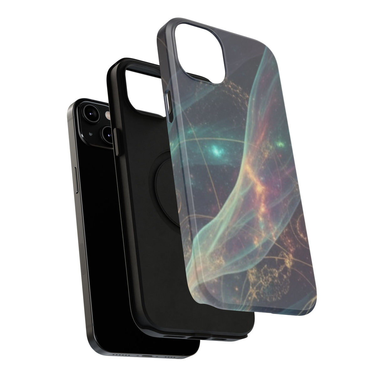 Galaxy Nebula Impact Phone Case — Protective Cosmic Art iPhone Cover