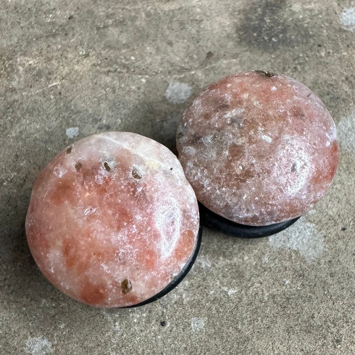 OOAK Pink Chinese Jasper Plugs – 9/16" (14mm) Single Flared