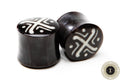 Reversible Horn Plugs with Bone Inlay – Double Flared