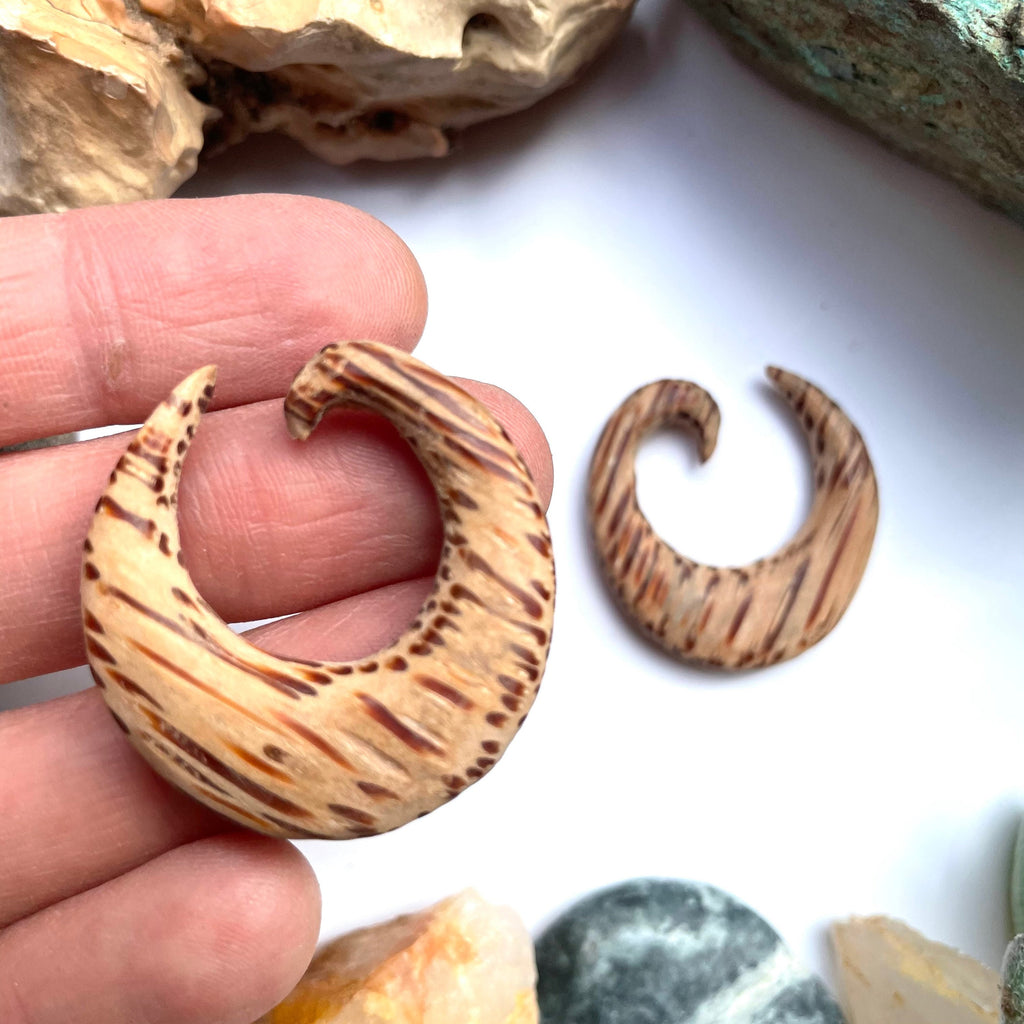 Coconut Wood Thick Hoop Earrings – Limited Stock