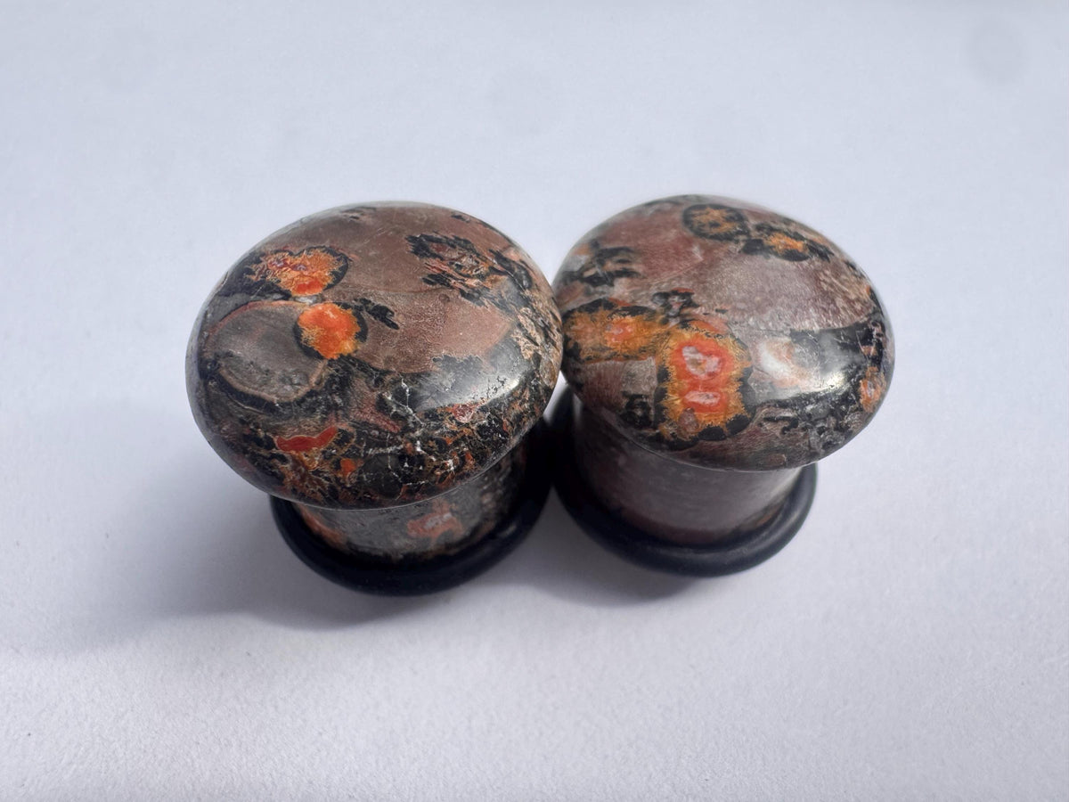 Leopardskin Jasper Plugs – Single Flared Ear Gauges