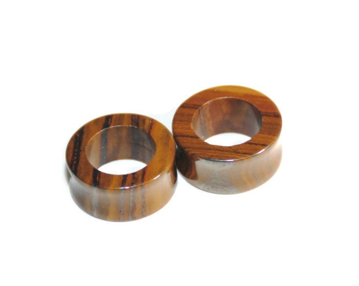Tiger Iron Stone Tunnels – Double Flared Ear Gauges