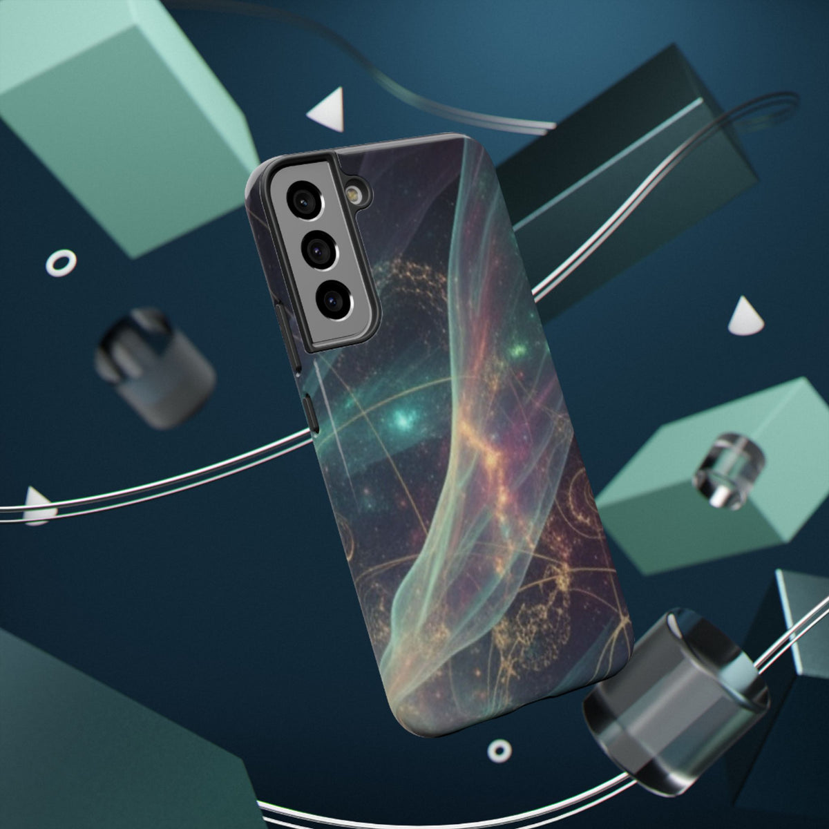 Galaxy Nebula Impact Phone Case — Protective Cosmic Art iPhone Cover