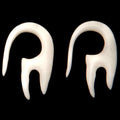 Carved Bone Squid Earrings – Organic Gauged Hangers