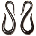 Carved Bone S-Shaped Hanging Earrings – 6g (4mm)