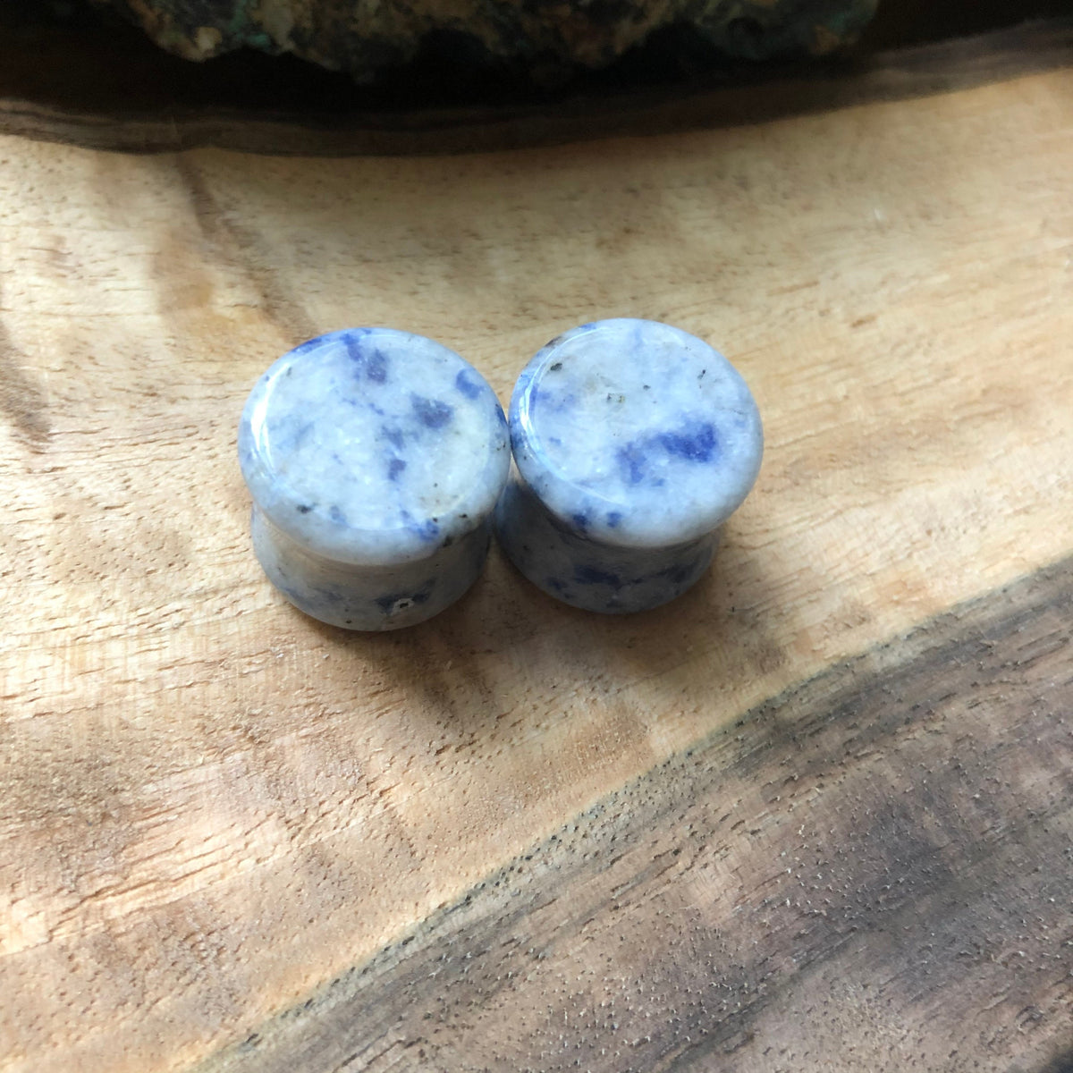 OOAK Blue Lapis Plugs – 9/16" (14mm)