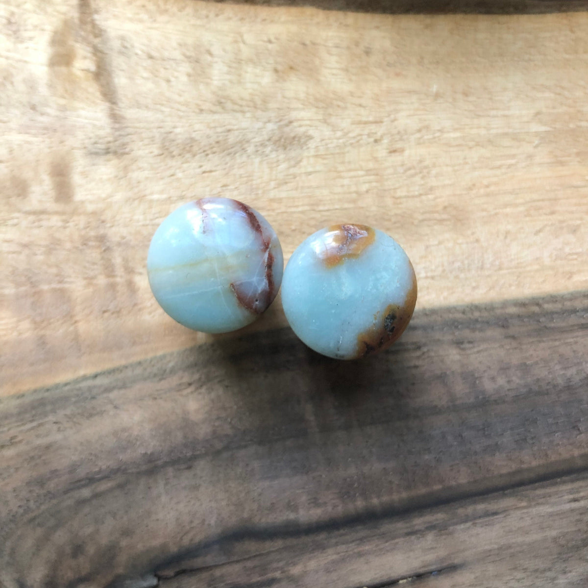 OOAK Amazonite Plugs – 9/16" (14mm)