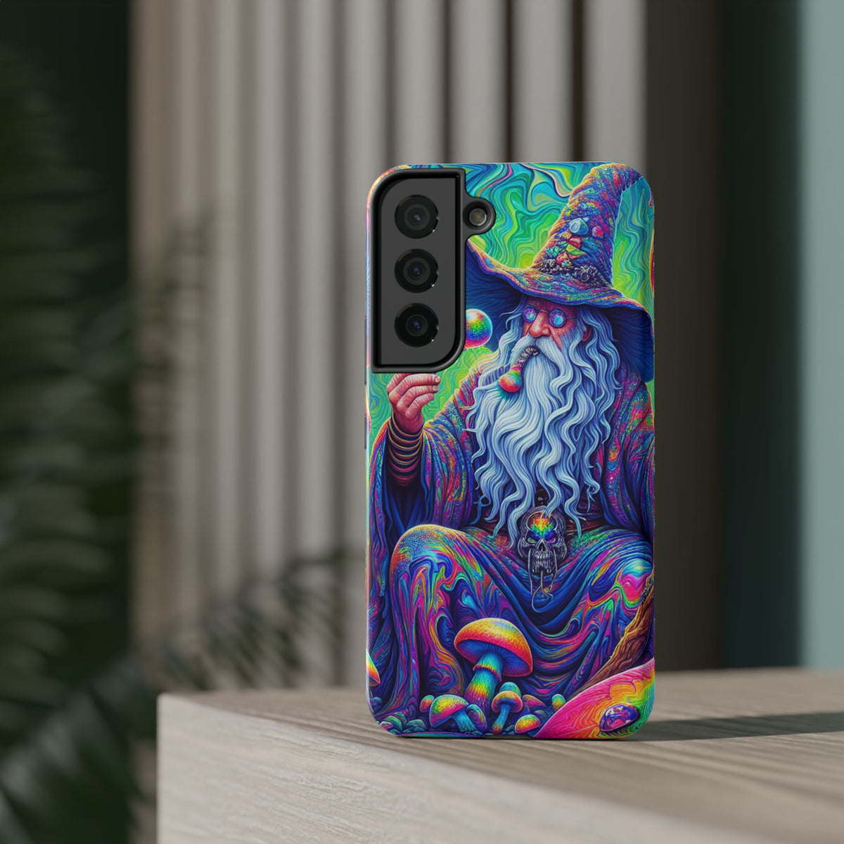 Psychedelic Wizard Phone Case — Impact‑Resistant Protective Cover