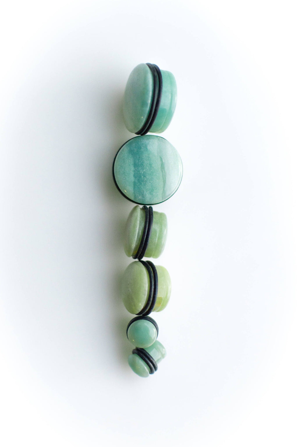 Blue Amazonite Plugs – Single Flared Stone Gauges