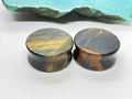 OOAK Blue Tiger’s Eye Plugs – 1" (25mm)