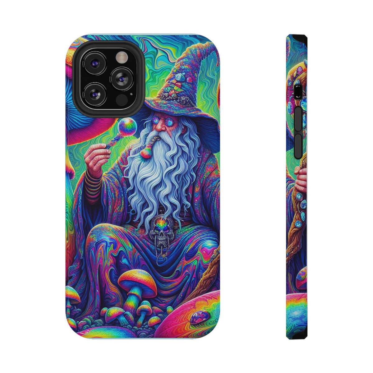Psychedelic Wizard Phone Case — Impact‑Resistant Protective Cover
