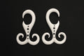Bone Earrings with Black Horn Inlay – Ear Gauges