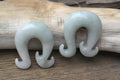 OOAK Jadeite Wave Hooks – 1/2" (13mm)