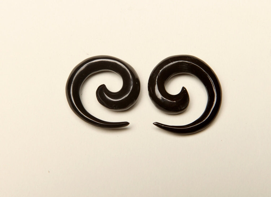 Ebony Wood Spiral Earrings – Limited Edition Ear Gauges