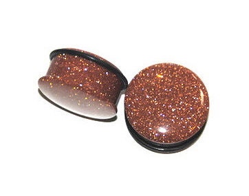 Red Goldstone Glass Plugs – Single Flared Gauges