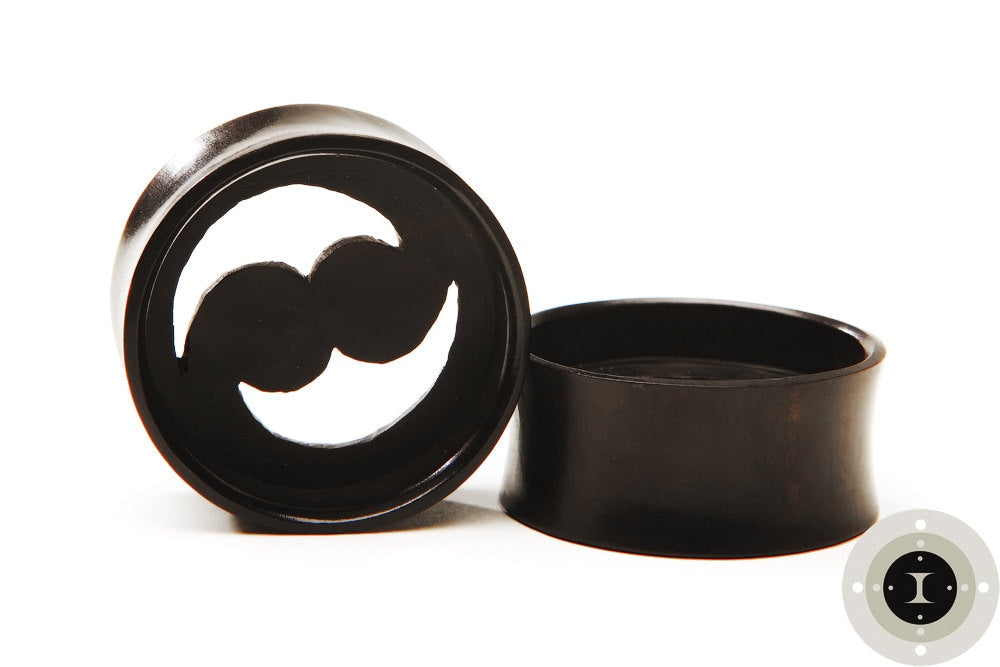 Ebony Wood Cutout Eyelets – Double Flared Tunnels